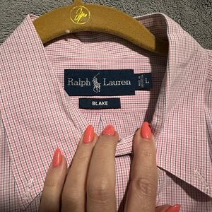 Ralph Lauren Blake Oxford Shirt Pink/Blue Large